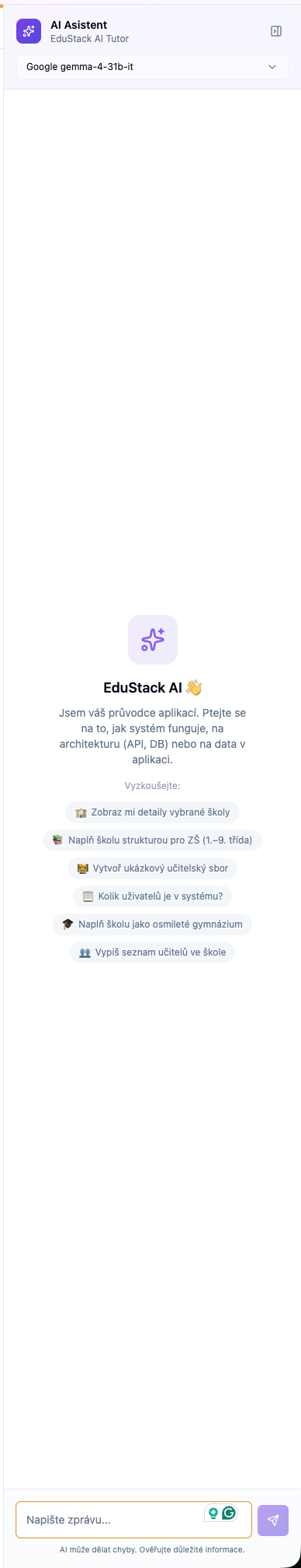 AI Tutor — empty conversation