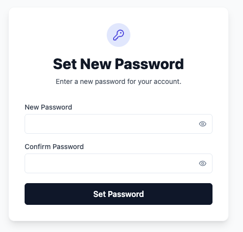 Set new password