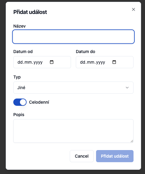 Create event