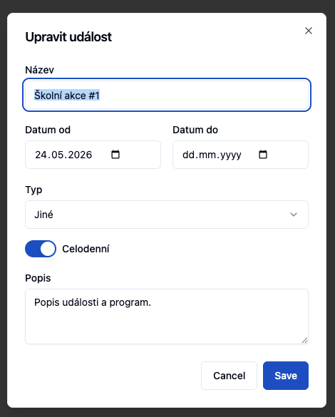 Calendar view