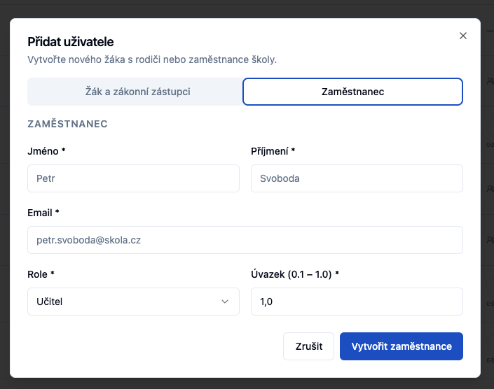 User detail
