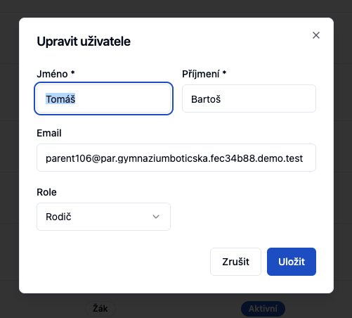 Assign user to classes
