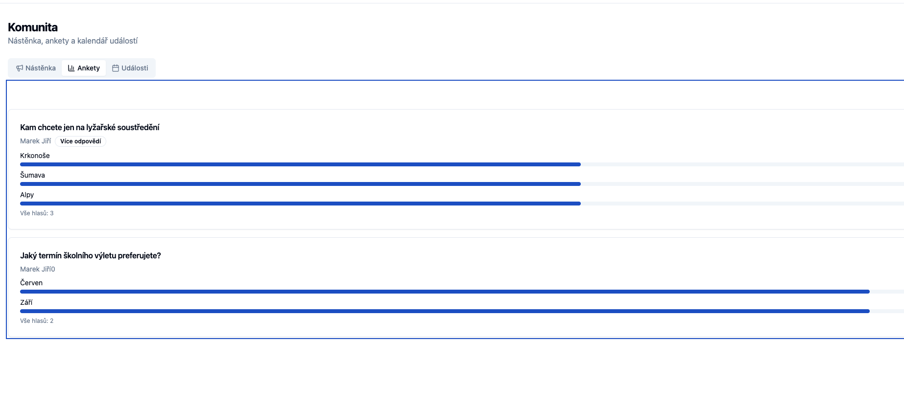 Multi-choice poll