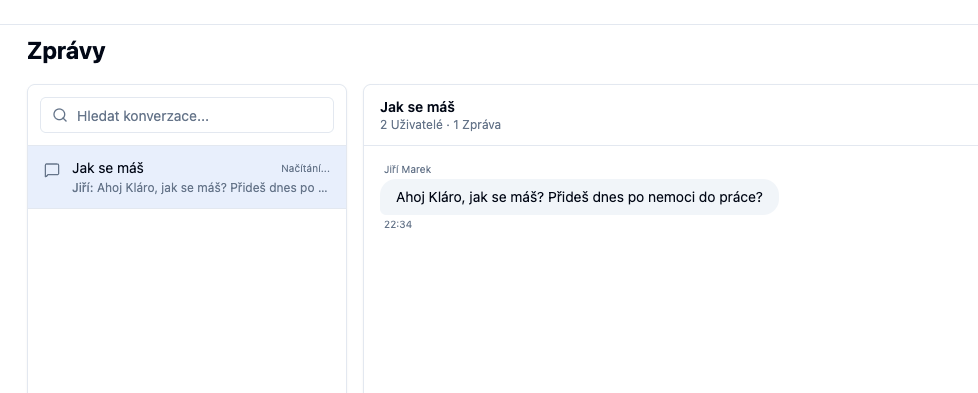 Sent conversation