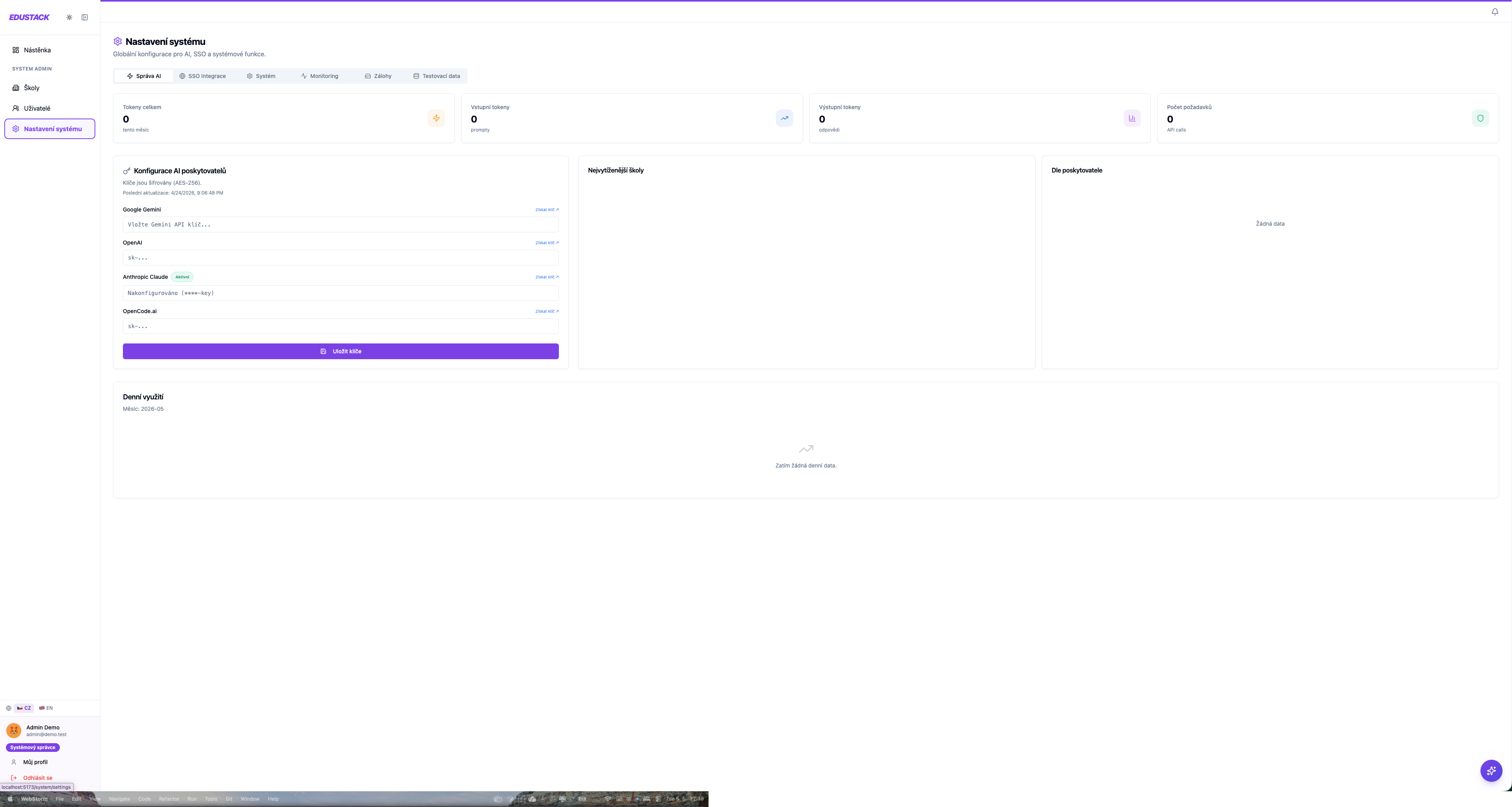 AI management dashboard