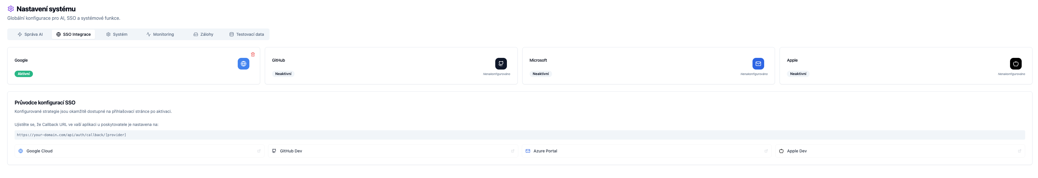 SSO providers overview