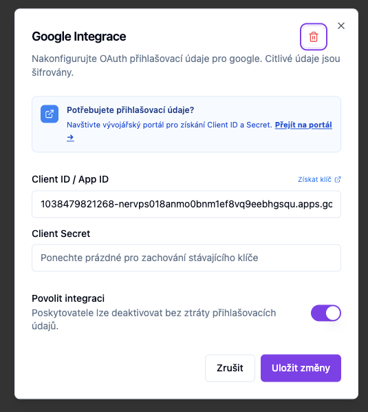 Google OAuth configuration