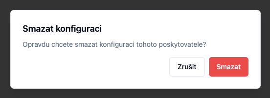 Delete provider configuration