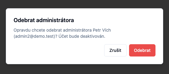 Remove administrator